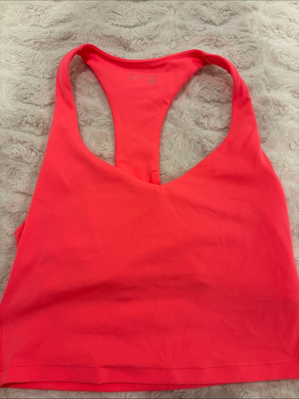 aerie Neon Coral Racerback Bralette